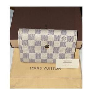 Louis Vuitton Damier Azur Portefeuille Alexandra Wallet W/Box & Dust bag